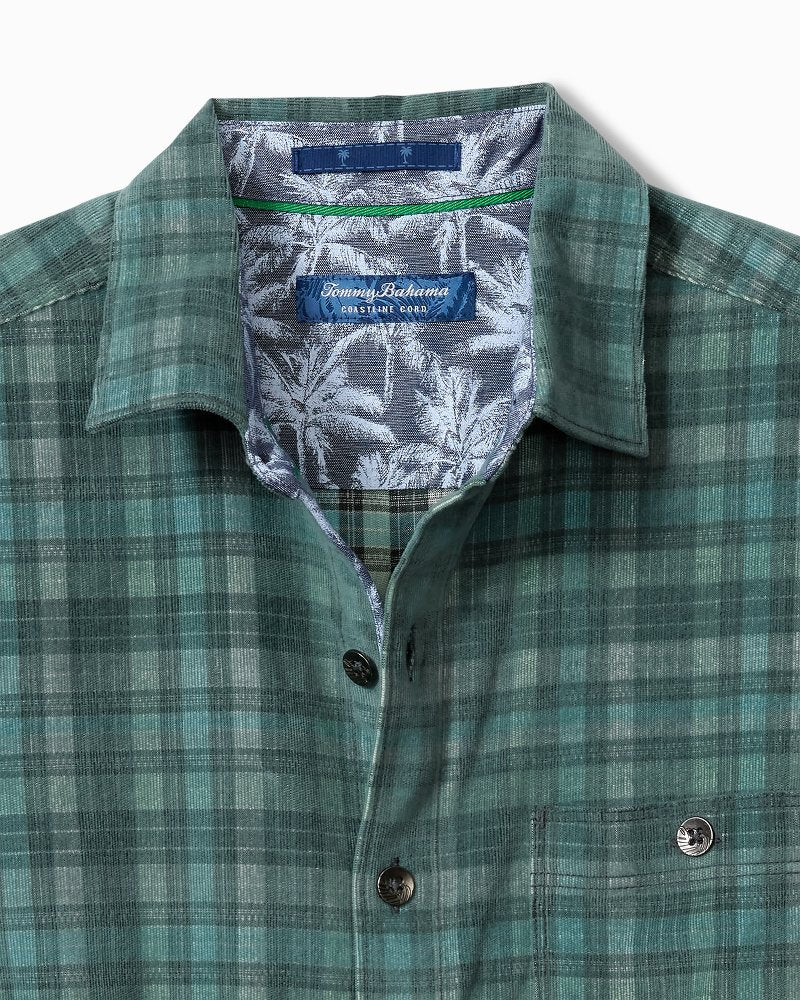 Big & Tall Coastline Cord Stretch Lagoon Check Shirt - Tommy Bahama Men