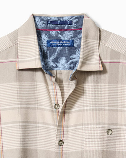Big & Tall Canyon Beach Pebble Cay Plaid Stretch Flannel Shirt - Tommy Bahama Men