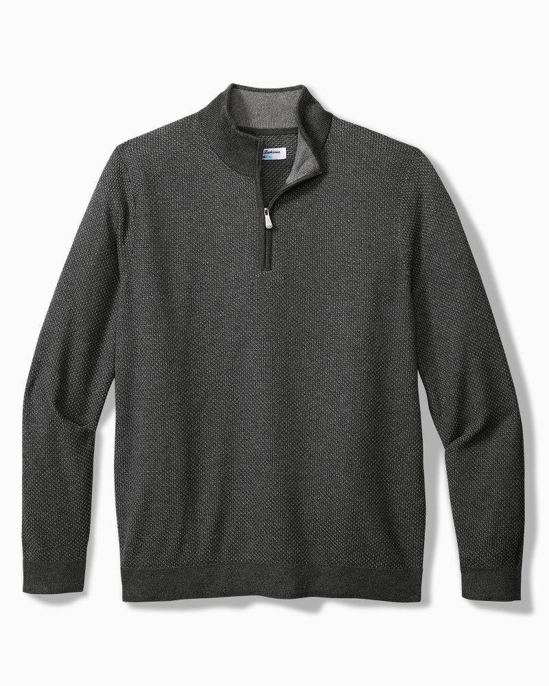 Big & Tall Coolside Legend Half-Zip IslandZone® Sweater - Tommy Bahama Men