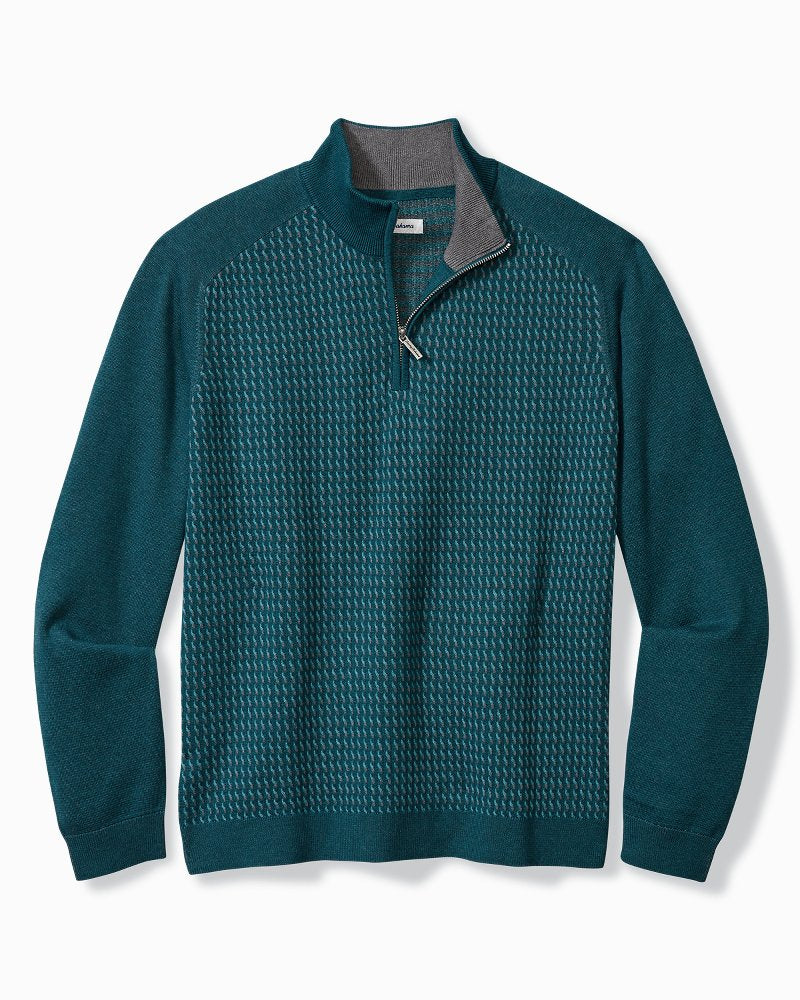 Big & Tall Coastal Shores Half-Zip Sweater - Tommy Bahama Men