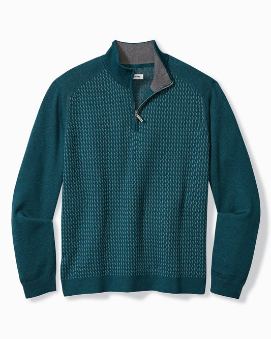 Big & Tall Coastal Shores Half-Zip Sweater - Tommy Bahama Men