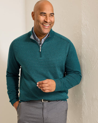 Big & Tall Coastal Shores Half-Zip Sweater - Tommy Bahama Men