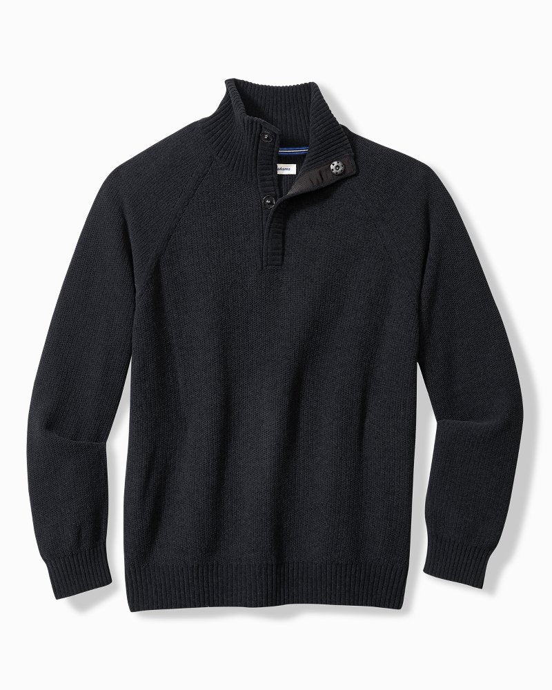 Big & Tall Shoreline Surfcomber Snap-Mock Sweater - Tommy Bahama Men