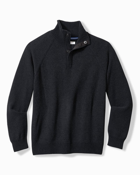 Big & Tall Shoreline Surfcomber Snap-Mock Sweater - Tommy Bahama Men
