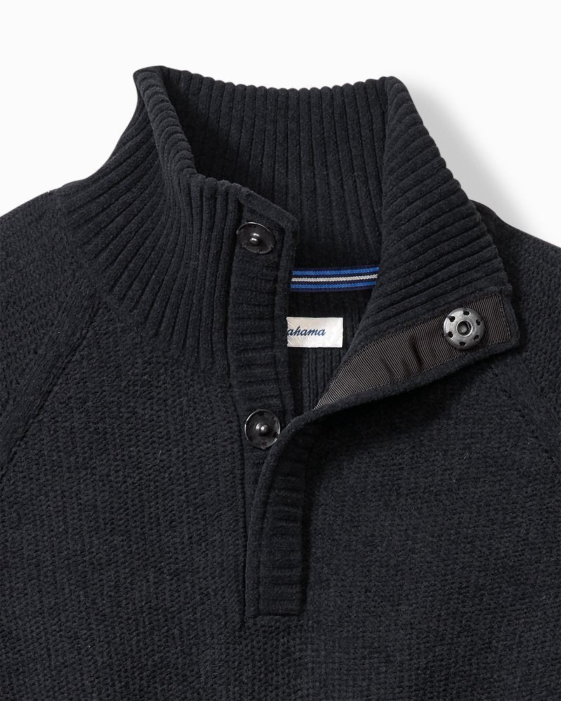 Big & Tall Shoreline Surfcomber Snap-Mock Sweater - Tommy Bahama Men