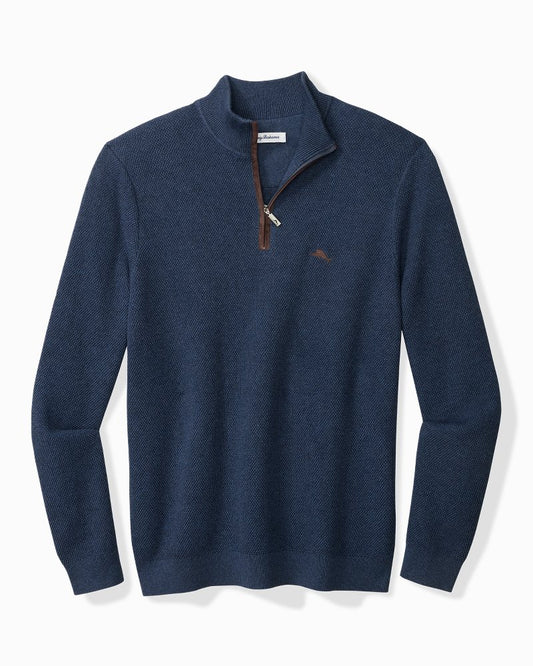 Big & Tall Marlin Luxe Half-Zip Sweater - Tommy Bahama Men