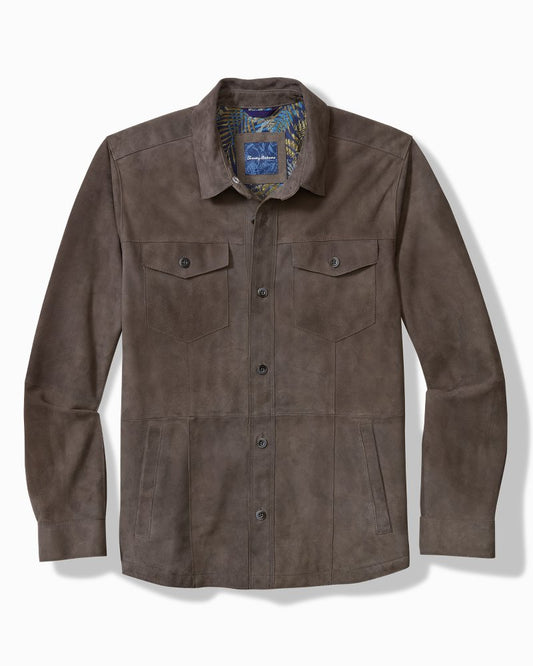 Big & Tall Boulder Ridge Suede Shirt Jacket - Tommy Bahama Men