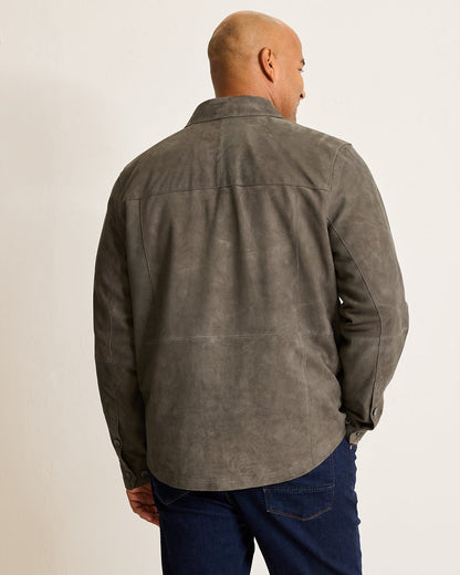 Big & Tall Boulder Ridge Suede Shirt Jacket - Tommy Bahama Men