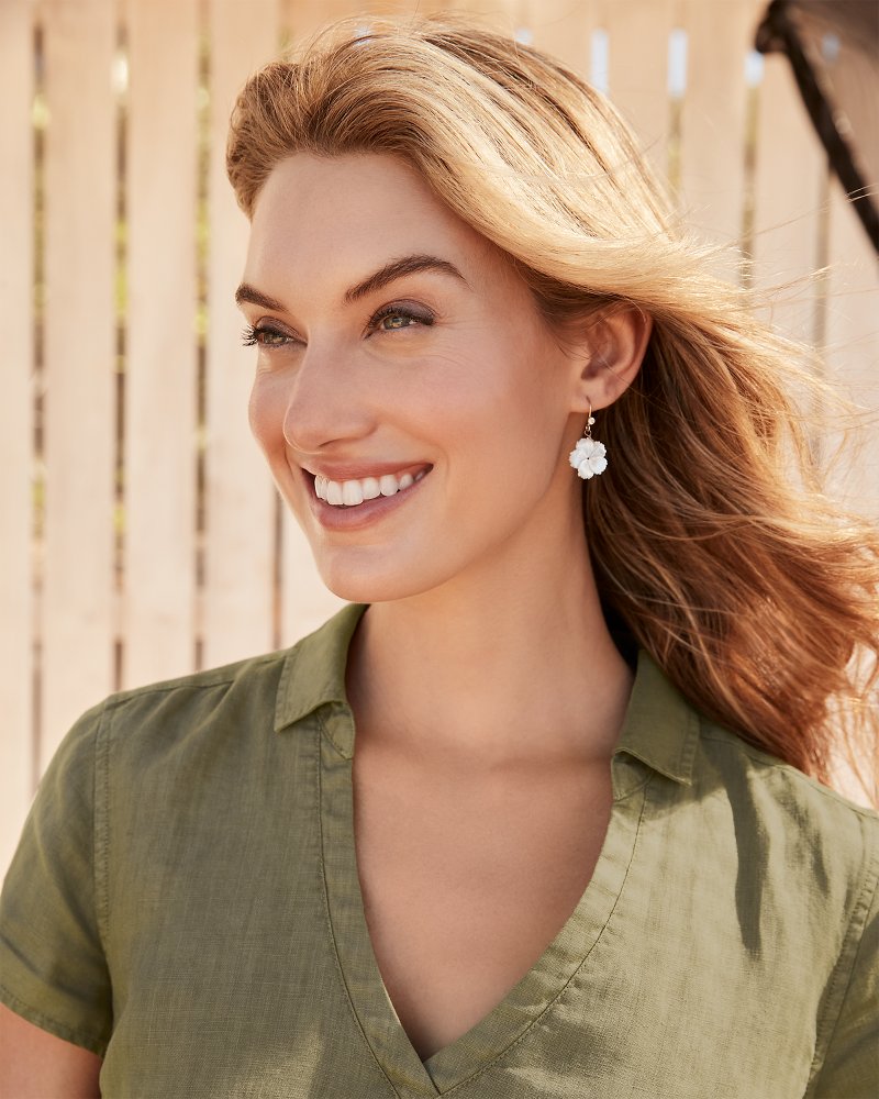 Island Essence Hibiscus Drop Earrings - Tommy Bahama Women