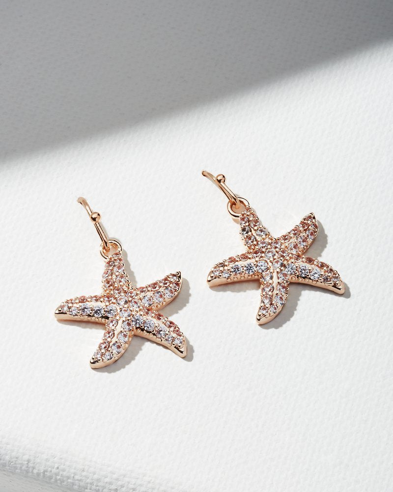 Island Essence Rose Gold Starfish Drop Earrings - Tommy Bahama Women