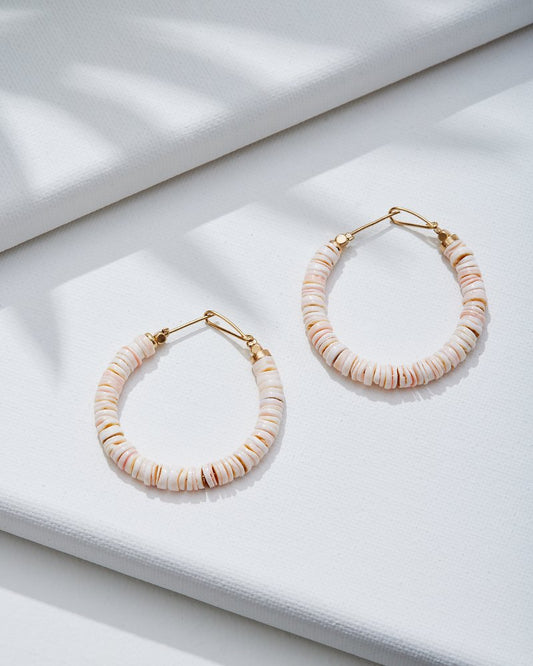 Sanibel Island Heishi Shell Hoop Earrings - Tommy Bahama Women