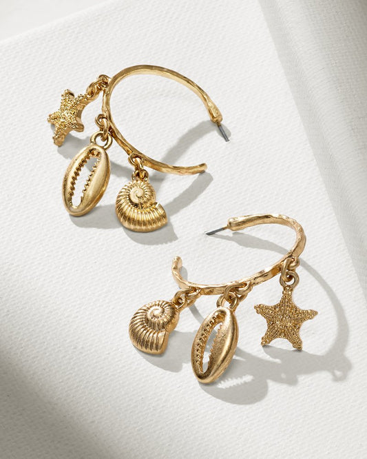 Indigo Bay Sealife Charm Hoop Earrings - Tommy Bahama Women