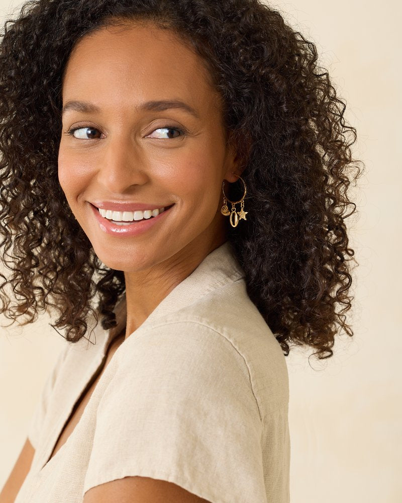Indigo Bay Sealife Charm Hoop Earrings - Tommy Bahama Women