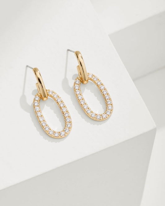 Sanibel Island Crystal Link Drop Earrings - Tommy Bahama Women