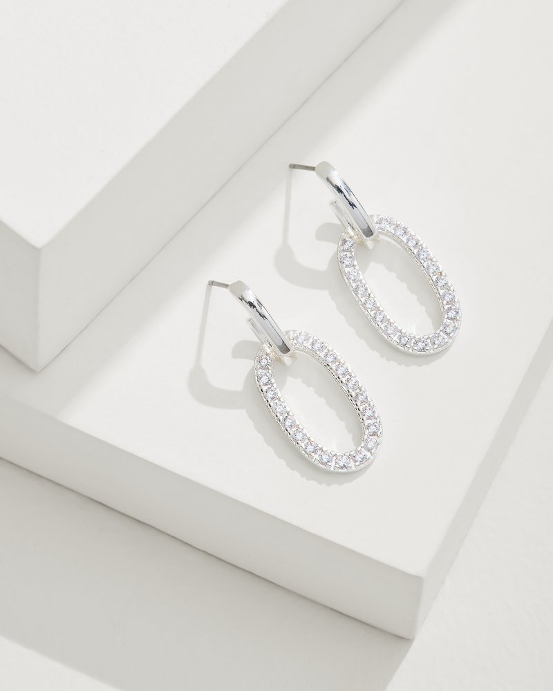 Sanibel Island Crystal Link Drop Earrings - Tommy Bahama Women