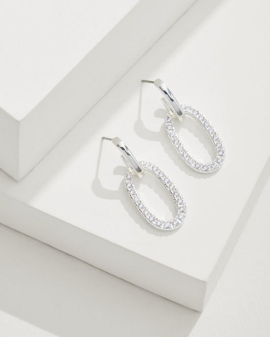 Sanibel Island Crystal Link Drop Earrings - Tommy Bahama Women