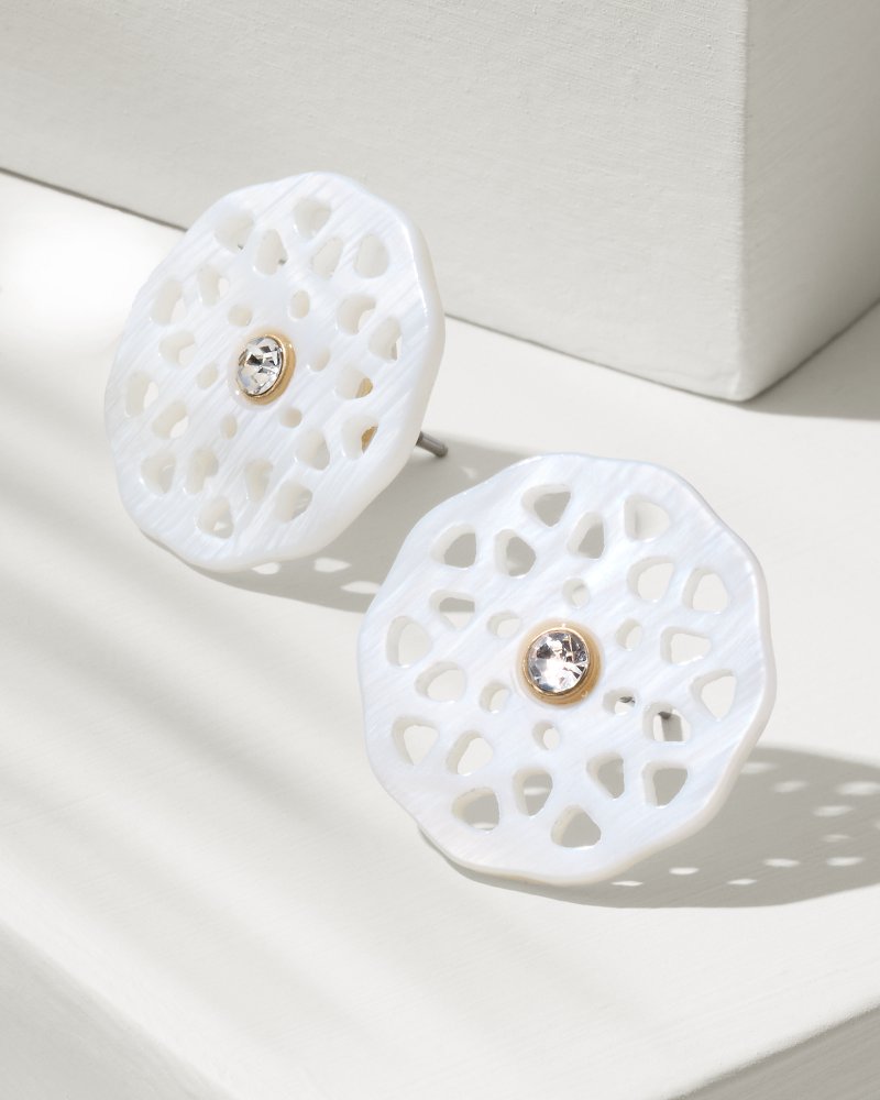 Madeira Mother of Pearl Flower Earrings - Tommy Bahama Women