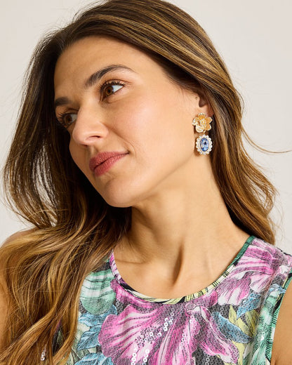 Tidal Treasure Floral Statement Drop Earrings - Tommy Bahama Women