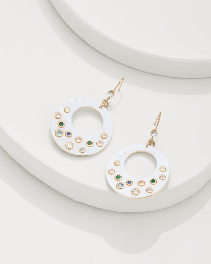 Tidal Treasure Mother of Pearl Disc Statement Earrings - Tommy Bahama Women
