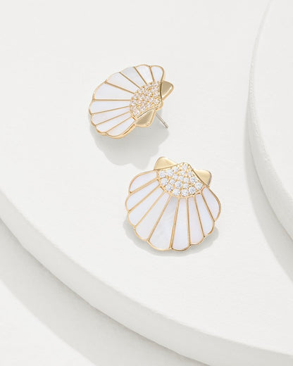 Moments in Paradise Mother of Pearl and Shell Statement Earrings - Tommy Bahama Women