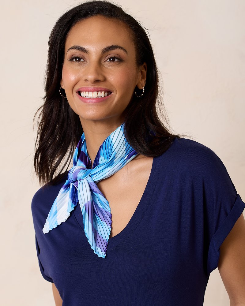 Mosaic Stripes Pleated Diamond Scarf - Tommy Bahama Women