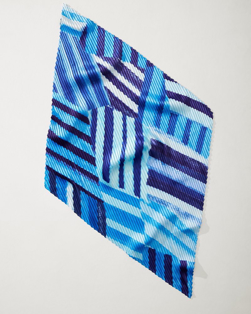 Mosaic Stripes Pleated Diamond Scarf - Tommy Bahama Women