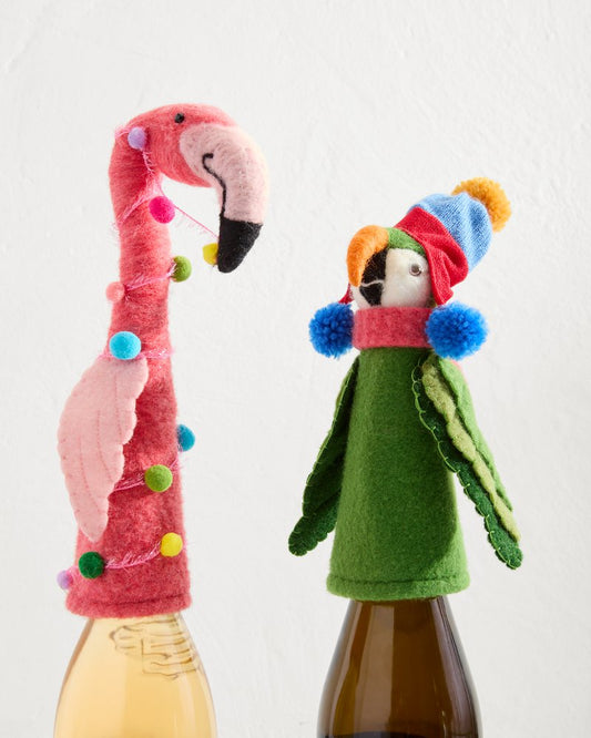 Flamingo & Parrot Bottle Topper Set - Tommy Bahama Beach & Home
