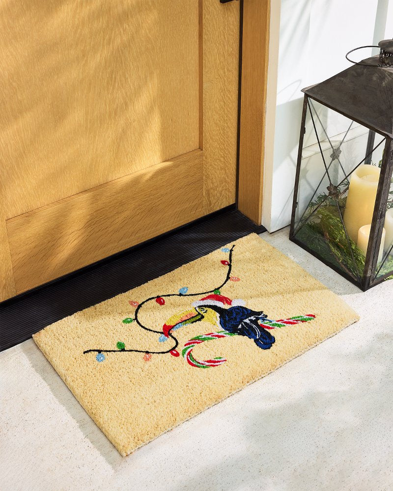 Santa's Toucan Coir Door Mat - Tommy Bahama Beach & Home