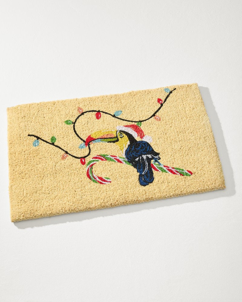 Santa's Toucan Coir Door Mat - Tommy Bahama Beach & Home
