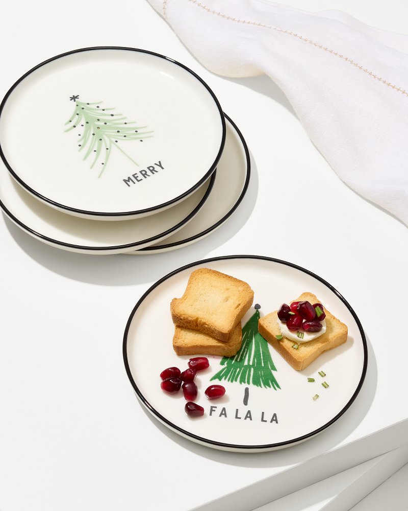 Holiday Tree Appetizer Plates—Set of 4 - Tommy Bahama Beach & Home