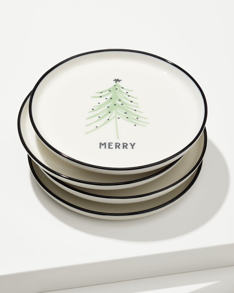 Holiday Tree Appetizer Plates—Set of 4 - Tommy Bahama Beach & Home