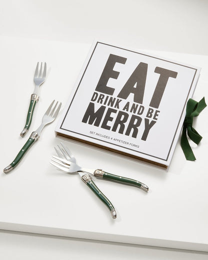 Eat, Drink & Be Merry Appetizer Fork Set - Tommy Bahama Beach & Home