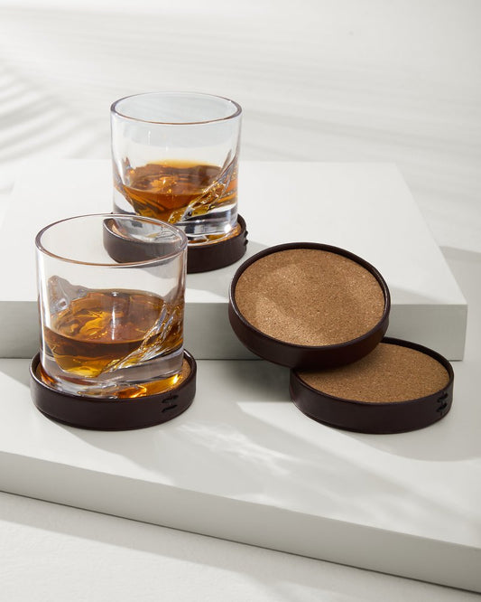 Leather Coasters—Set of 4 - Tommy Bahama Beach & Home