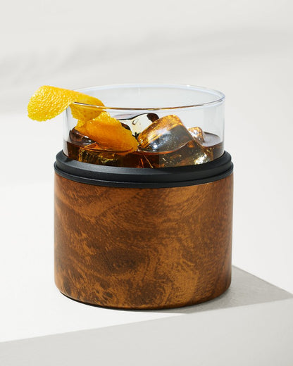 Asobu® On The Rocks Glass & Kuzie - Wood - Tommy Bahama Beach & Home