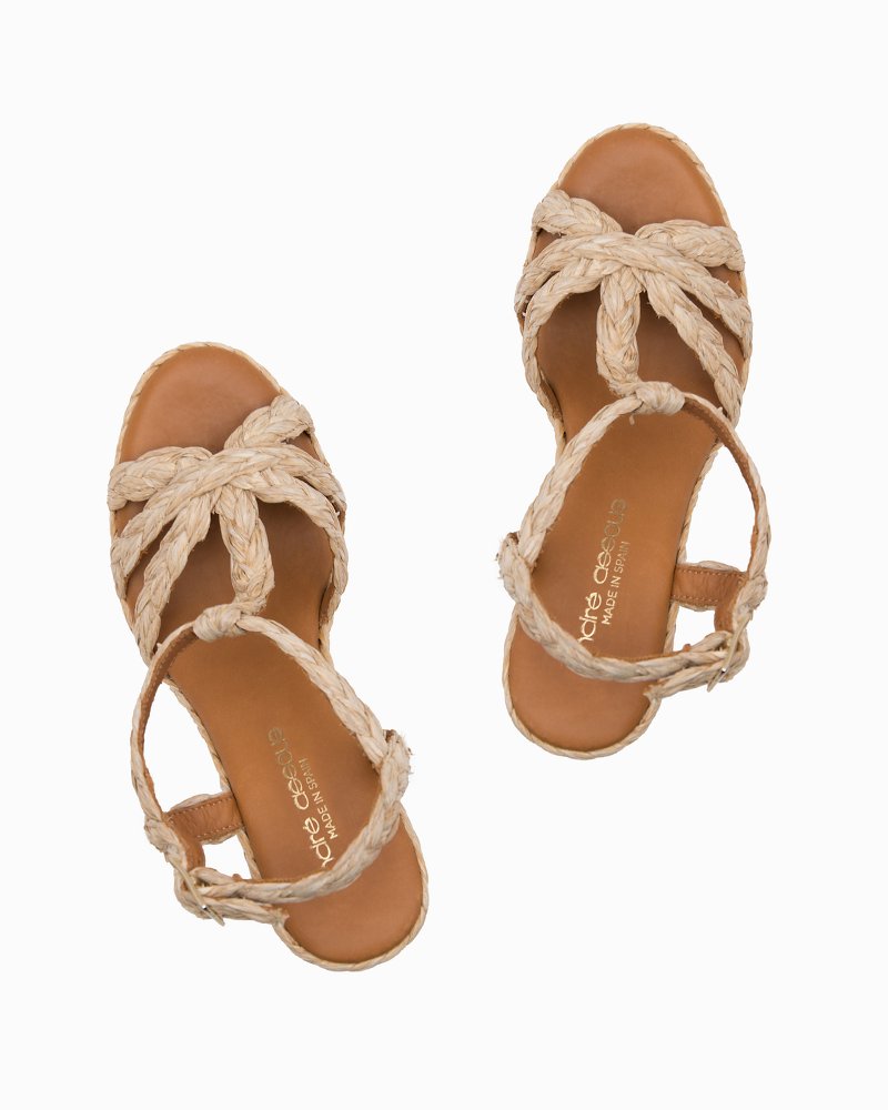 André Assous Madina Raffia Wedges - Tommy Bahama Women