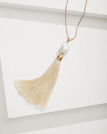 Seaside Pearl Pendant Tassel Necklace - Tommy Bahama Women