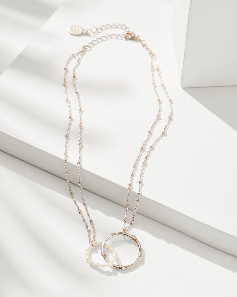 Island Essence Rose Gold Double-Loop Necklace - Tommy Bahama Women