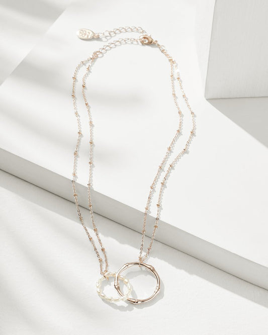 Island Essence Rose Gold Double-Loop Necklace - Tommy Bahama Women