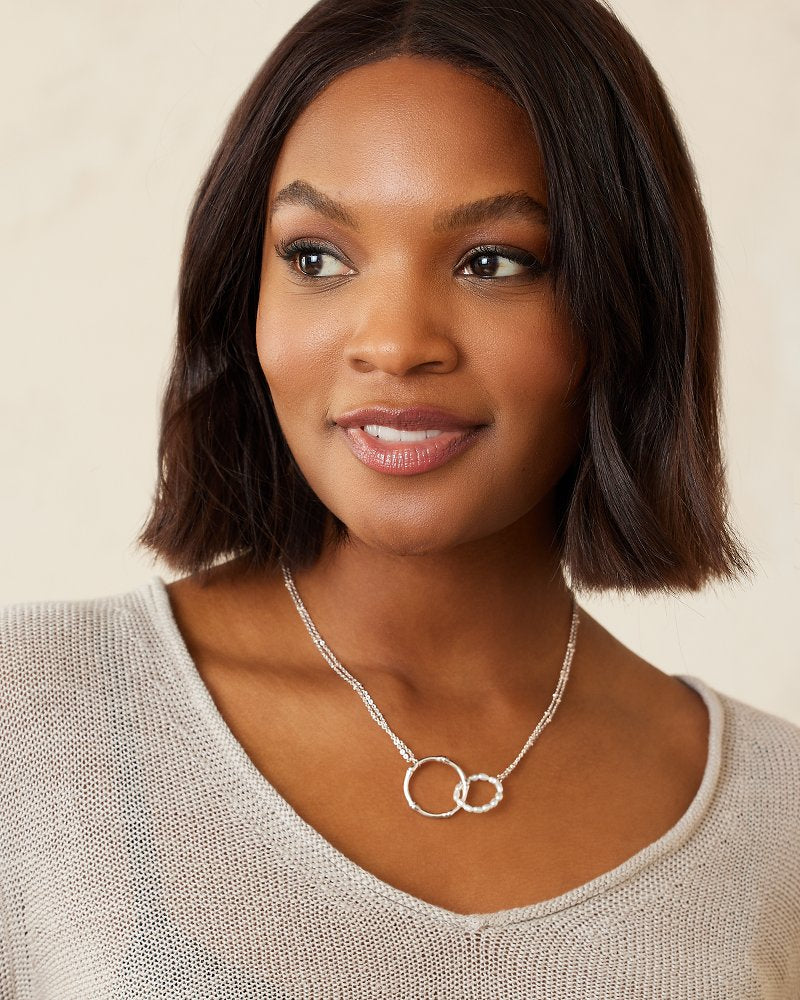 Island Essence Rose Gold Double-Loop Necklace - Tommy Bahama Women
