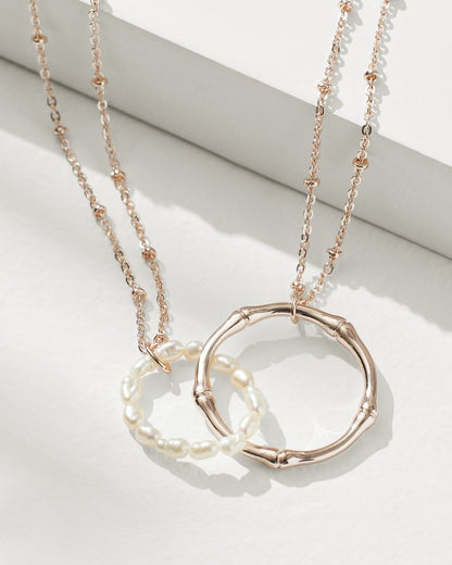 Island Essence Rose Gold Double-Loop Necklace - Tommy Bahama Women