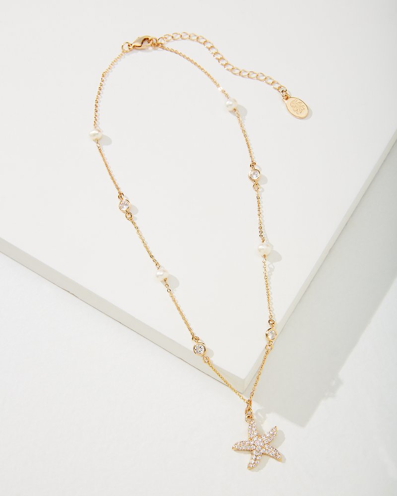 Island Essence Gold Starfish Pearl Necklace - Tommy Bahama Women