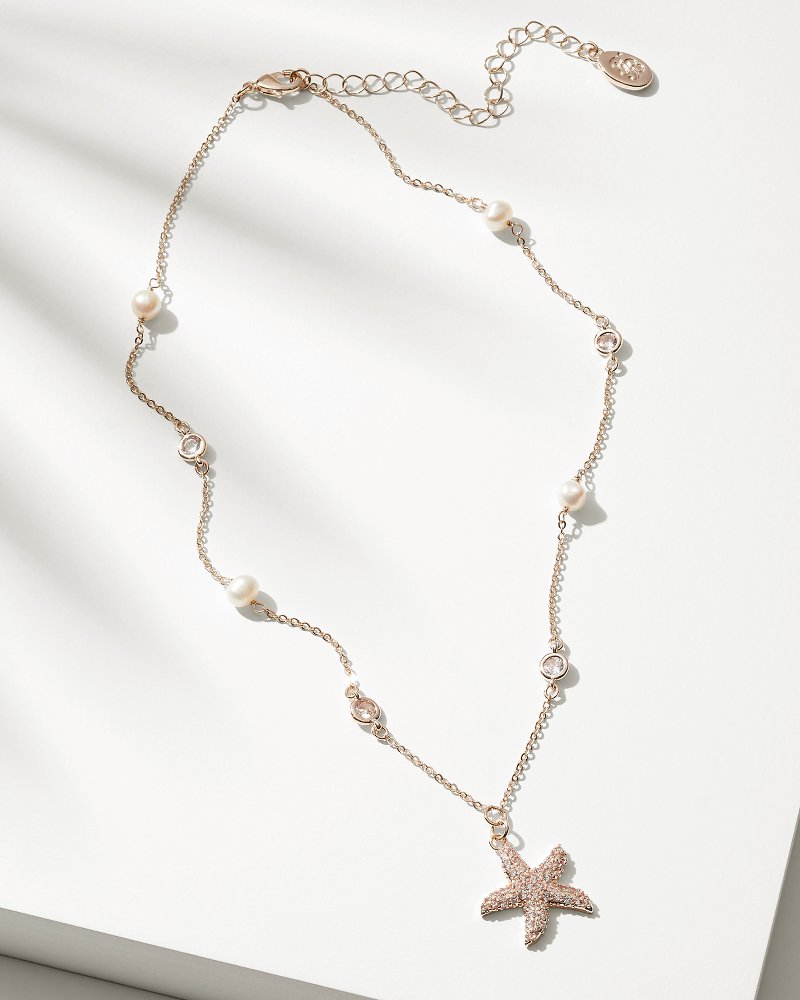 Island Essence Rose Gold Starfish Pearl Necklace - Tommy Bahama Women