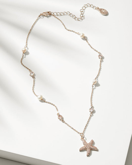 Island Essence Rose Gold Starfish Pearl Necklace - Tommy Bahama Women