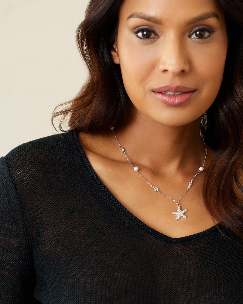 Island Essence Rose Gold Starfish Pearl Necklace - Tommy Bahama Women