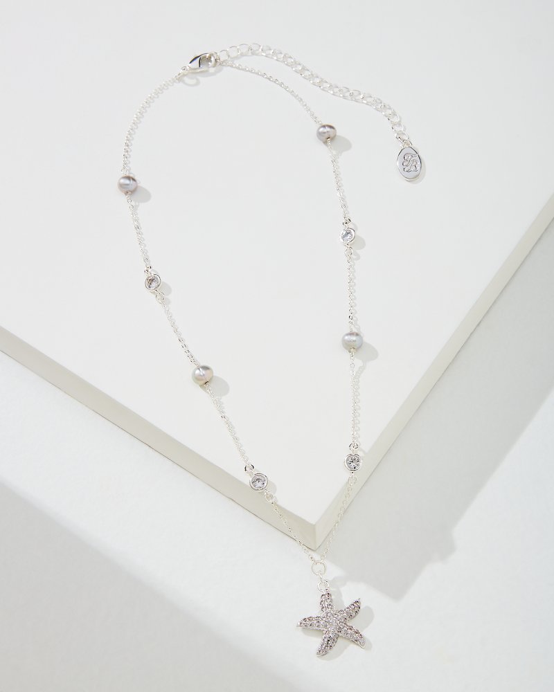 Island Essence Silver Starfish Pearl Necklace - Tommy Bahama Women