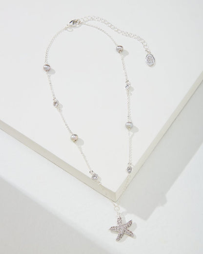 Island Essence Silver Starfish Pearl Necklace - Tommy Bahama Women
