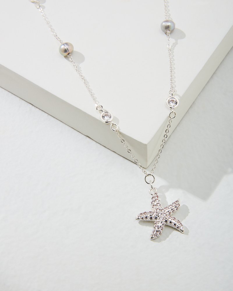 Island Essence Silver Starfish Pearl Necklace - Tommy Bahama Women