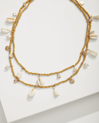 Seaside Cowrie Shell Station Necklace - Tommy Bahama Women