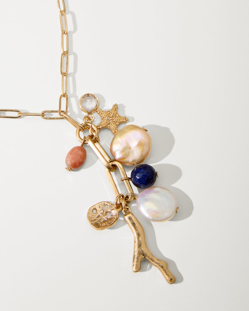 Indigo Bay Semiprecious Stone & Pearl Charm Necklace - Tommy Bahama Women