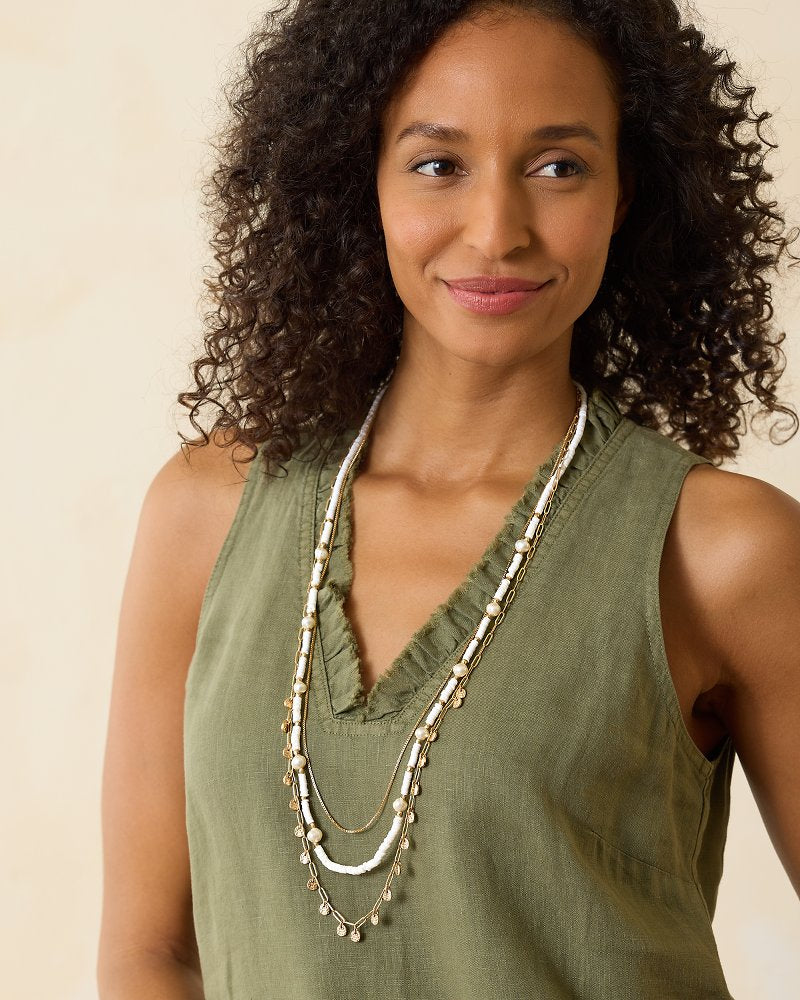 Indigo Bay Heishi & Pearl Layered Long Necklace - Tommy Bahama Women